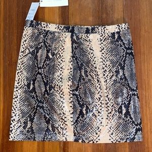 Lush leather snake skin skirt